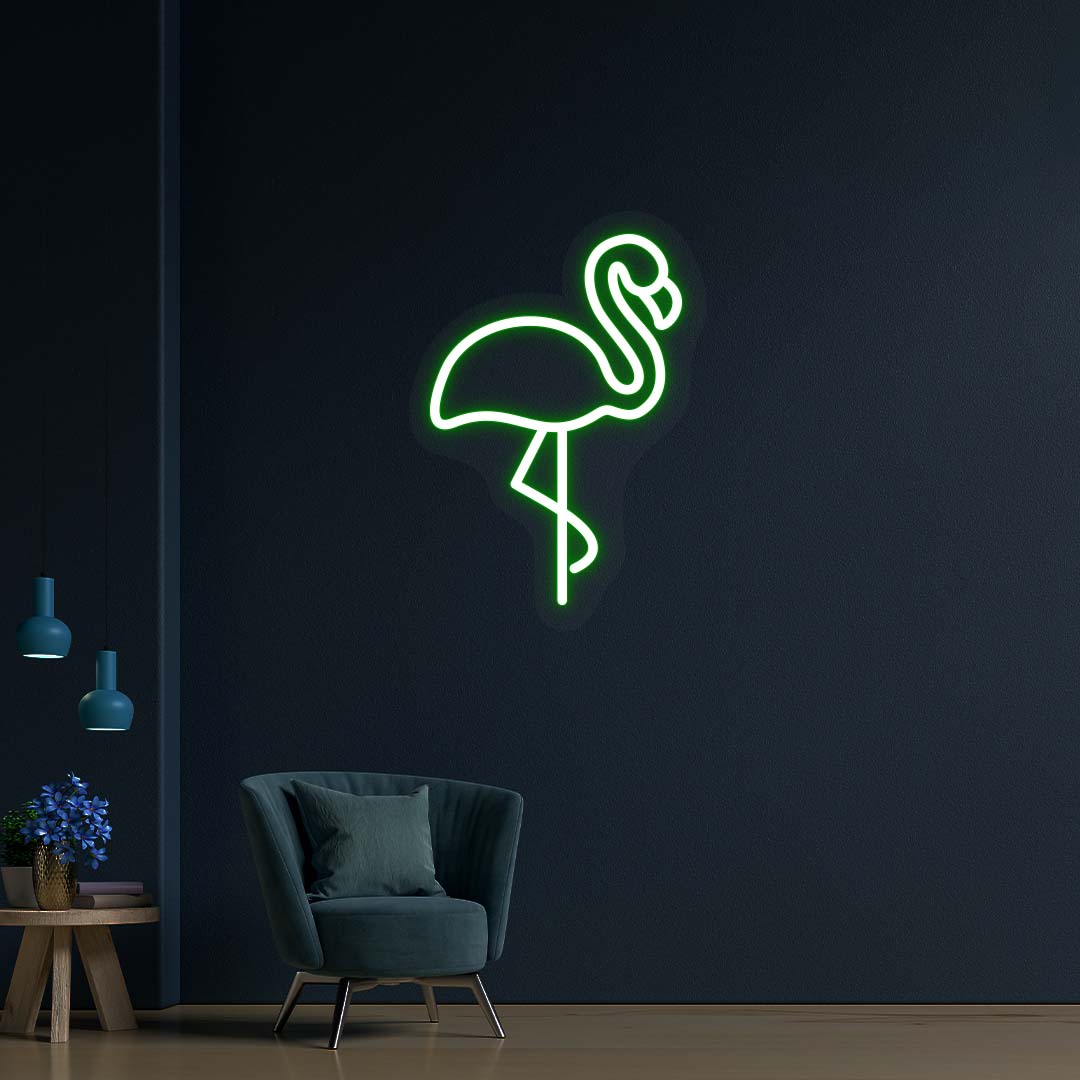 Flamingo Neon Sign | Green