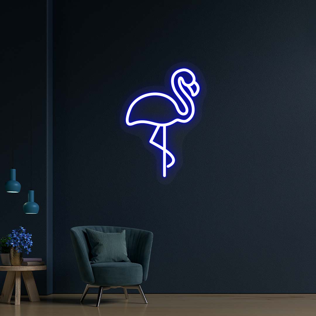 Flamingo Neon Sign | Blue