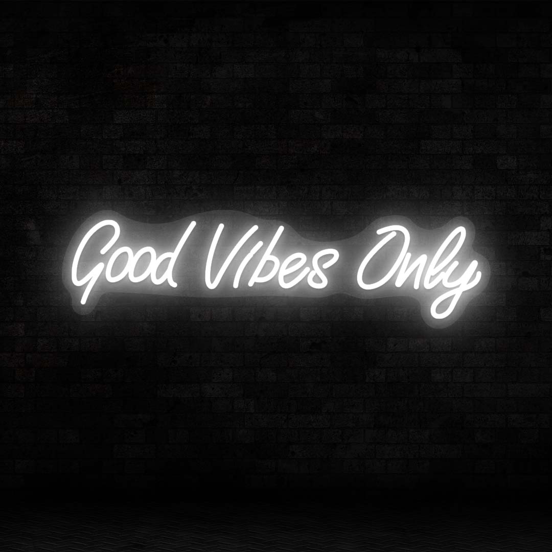 Good Vibes Only Sign | White