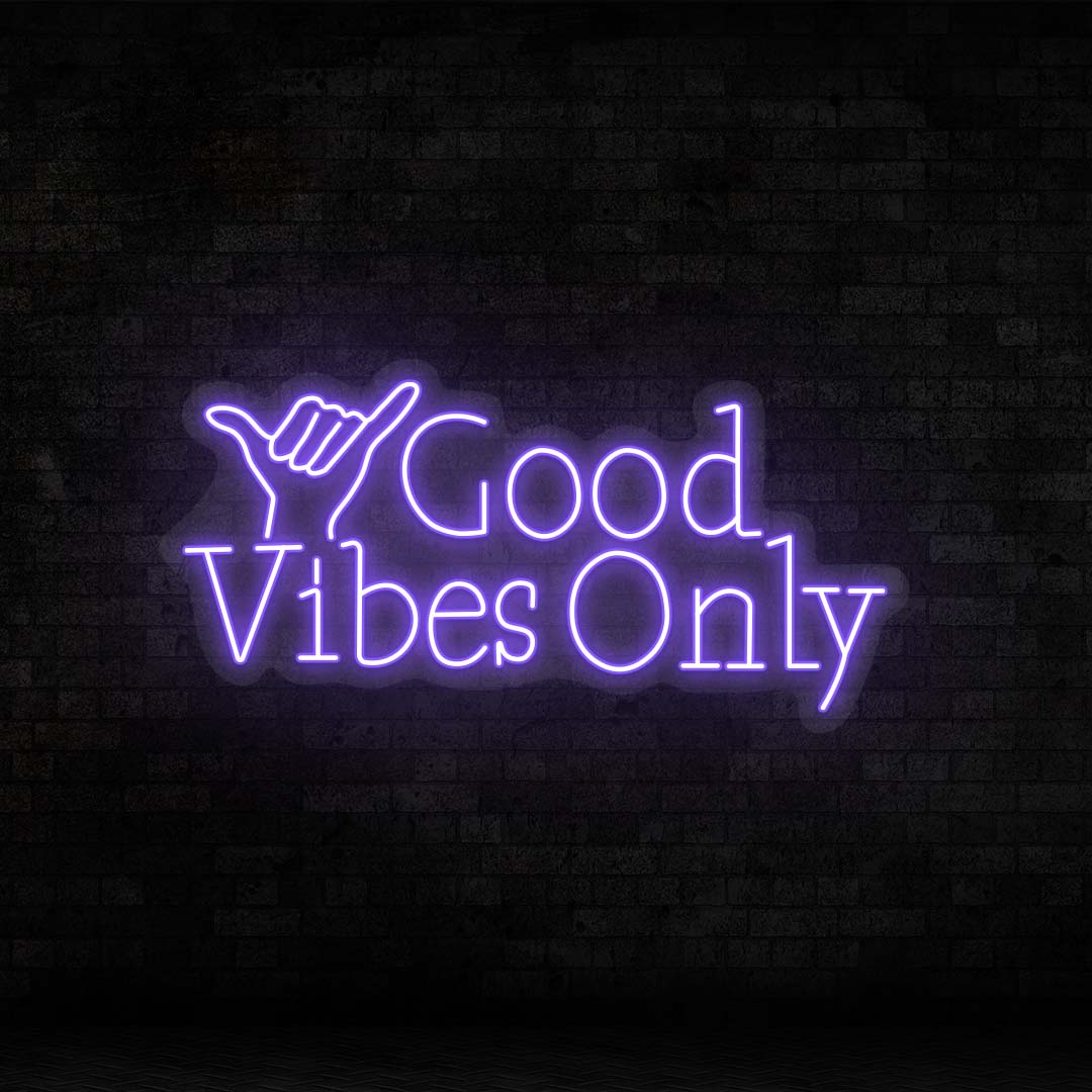 Good Vibes Only Neon Sign | Purple