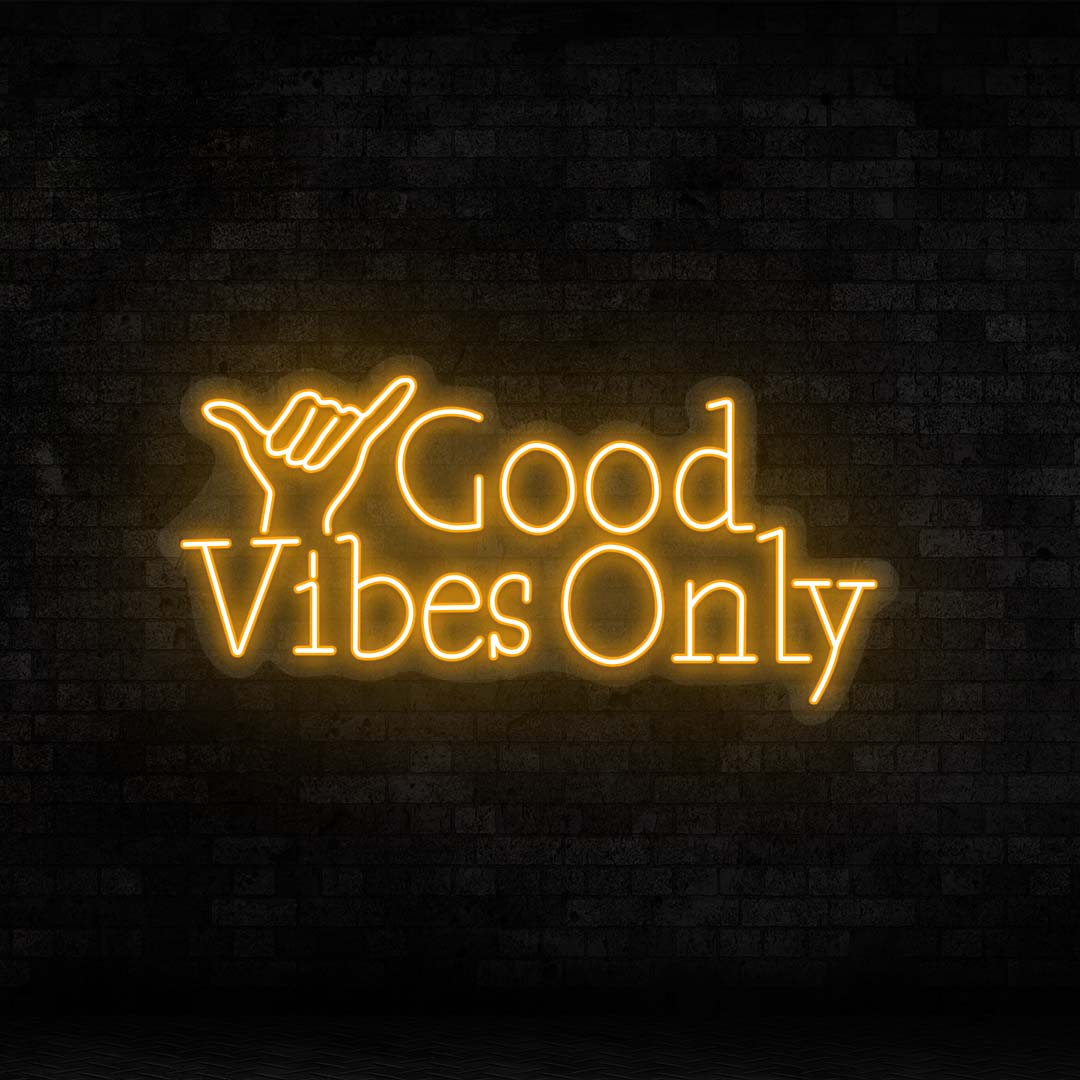 Good Vibes Only Neon Sign | Orange