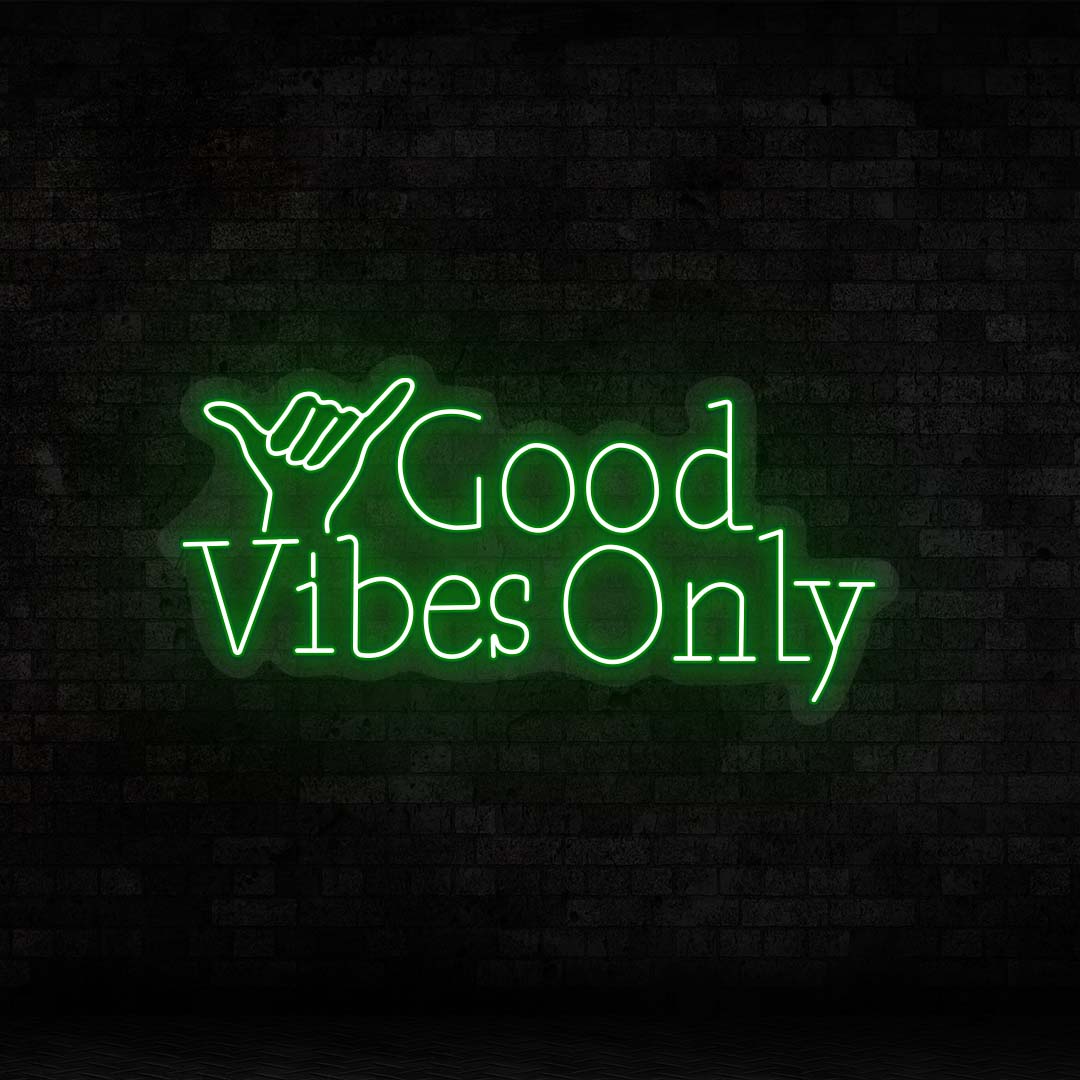 Good Vibes Only Neon Sign | Green