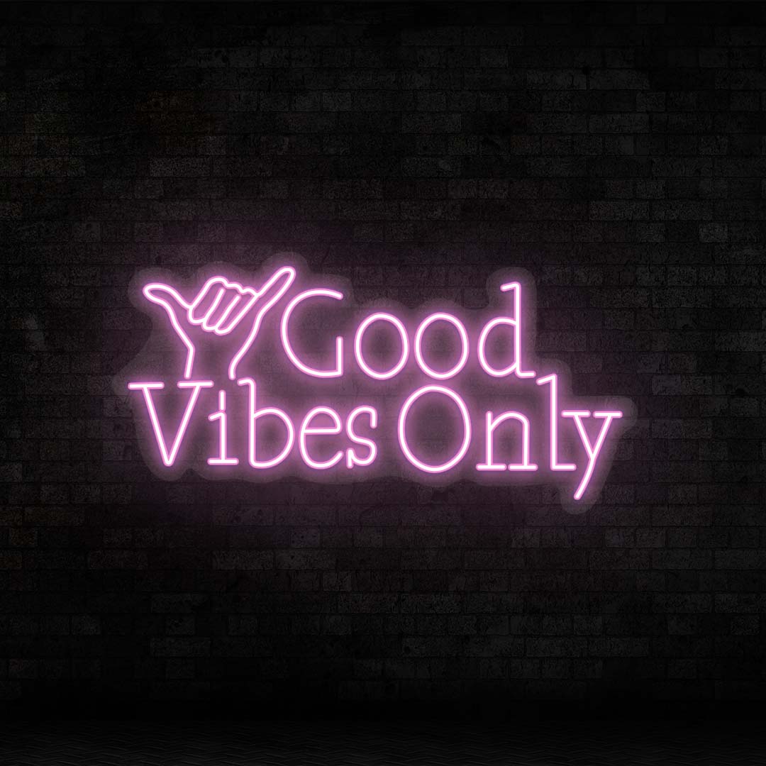 Good Vibes Only Neon Sign | Pink