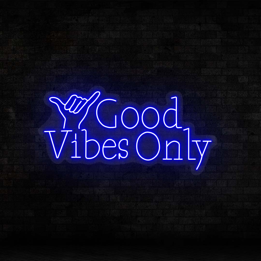 Good Vibes Only Neon Sign | Blue