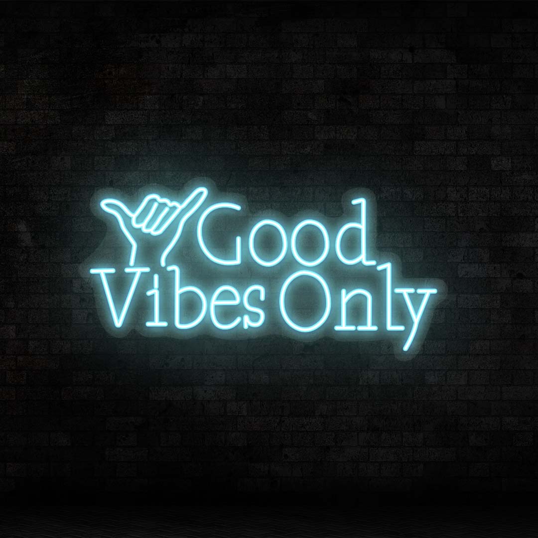 Good Vibes Only Neon Sign | Iceblue