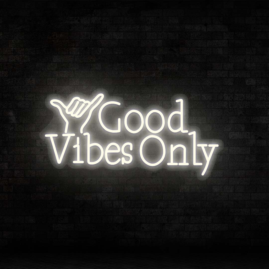 Good Vibes Only Neon Sign | Warmwhite