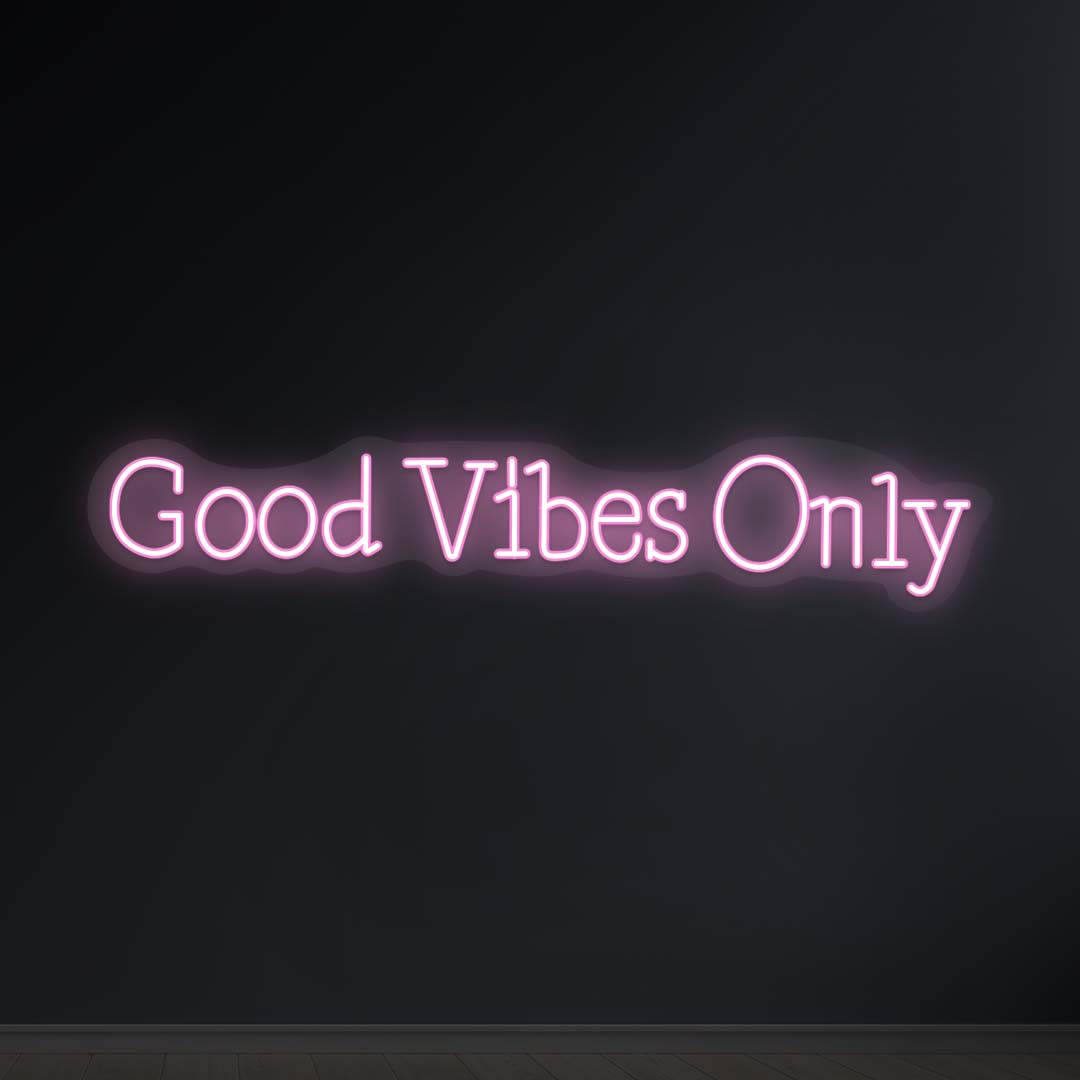 Good Vibes Only Neon Sign | Pink