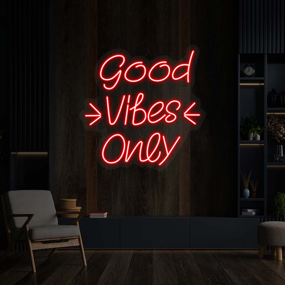 Good Vibes Only Neon Sign | Red