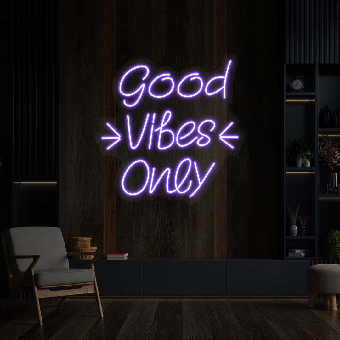 Good Vibes Only Neon Sign | Purple