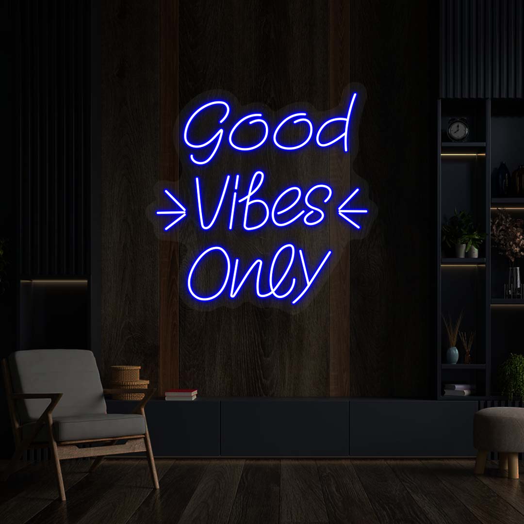 Good Vibes Only Neon Sign | Blue
