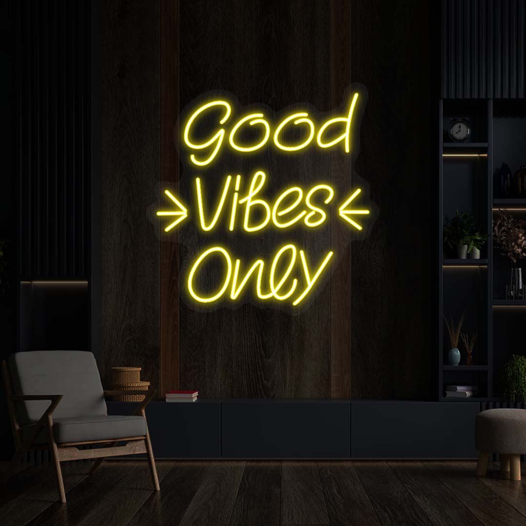 Good Vibes Only Neon Sign | Yellow