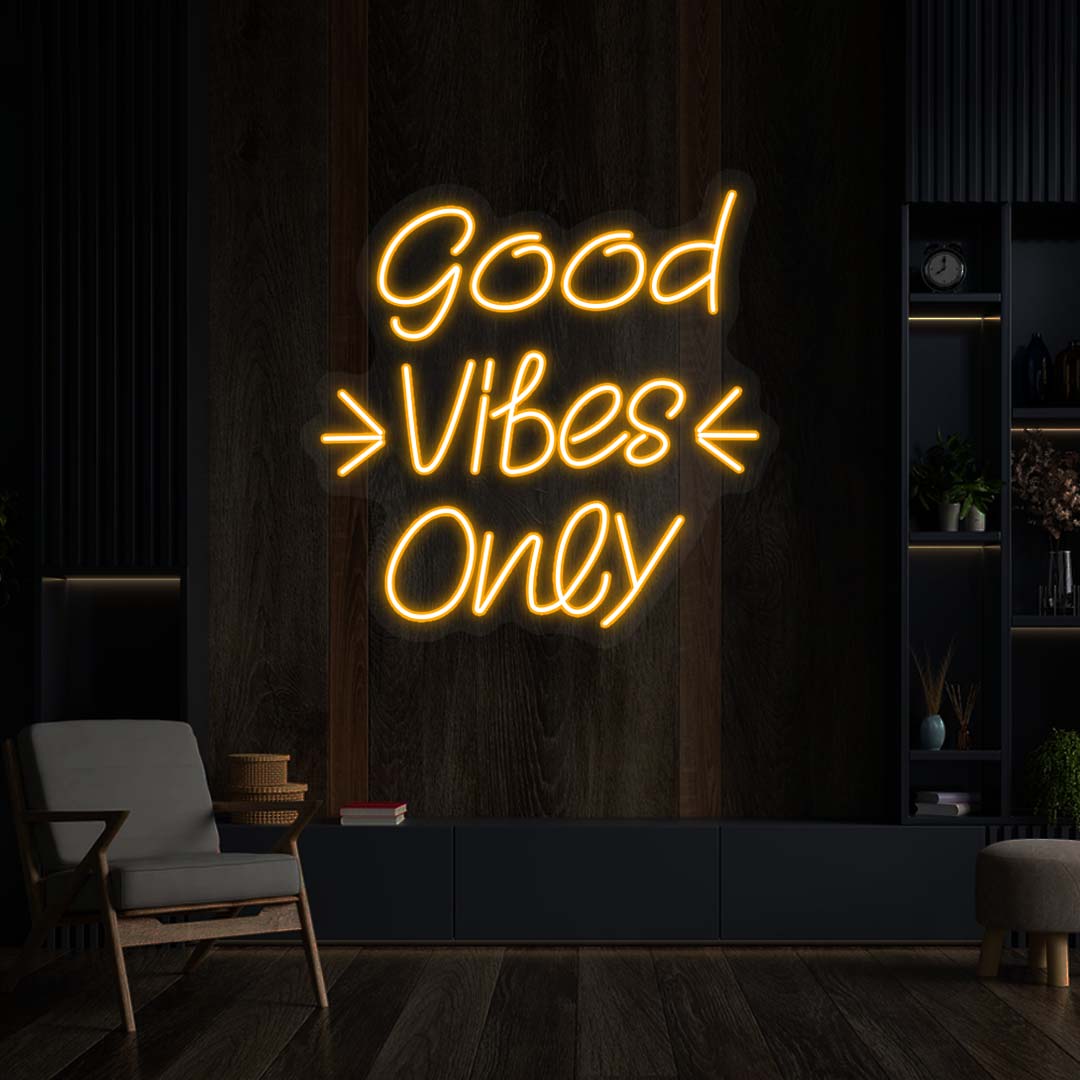 Good Vibes Only Neon Sign | Orange