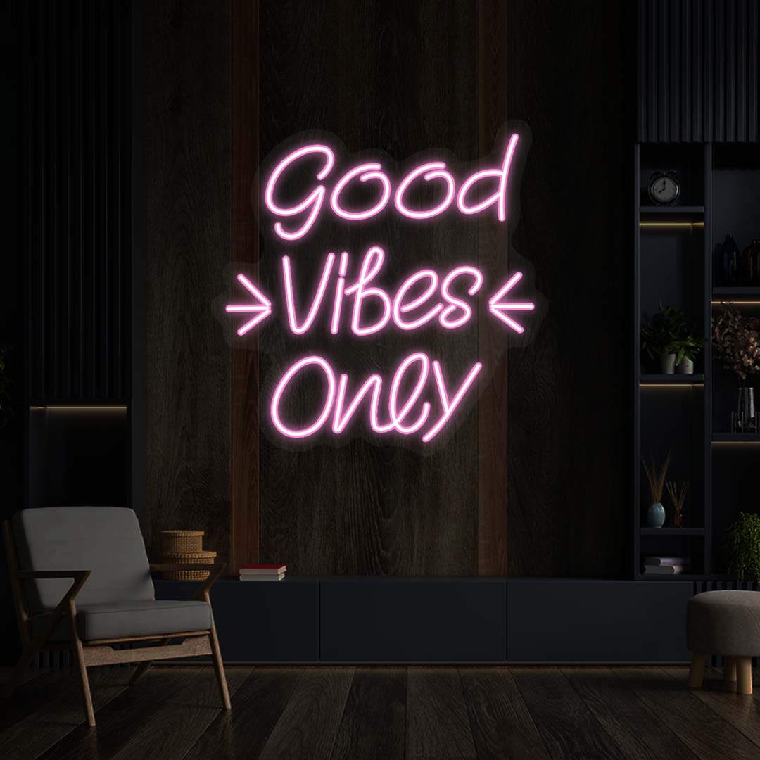 Good Vibes Only Neon Sign | Pink
