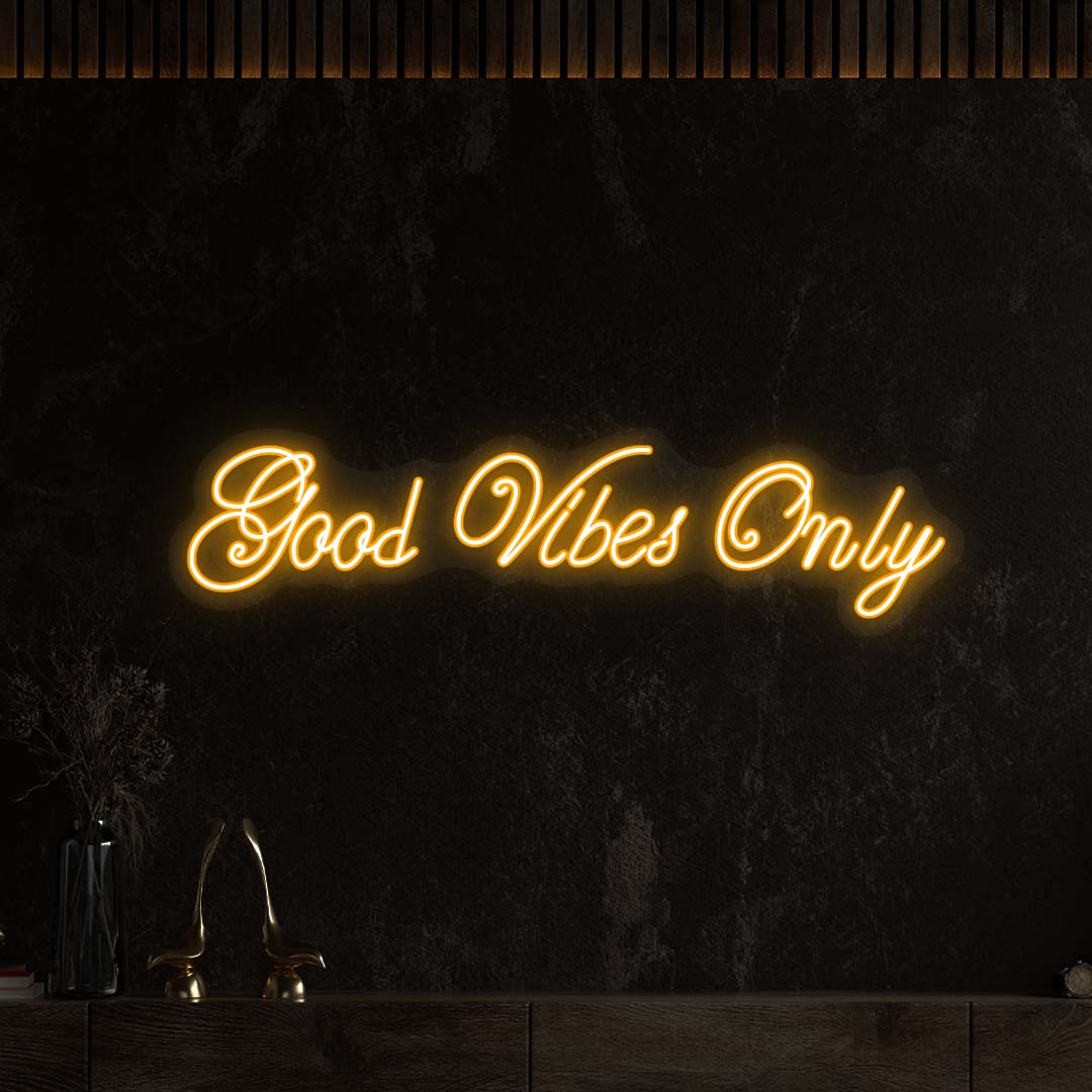 Good Vibes Only Neon Sign | Orange