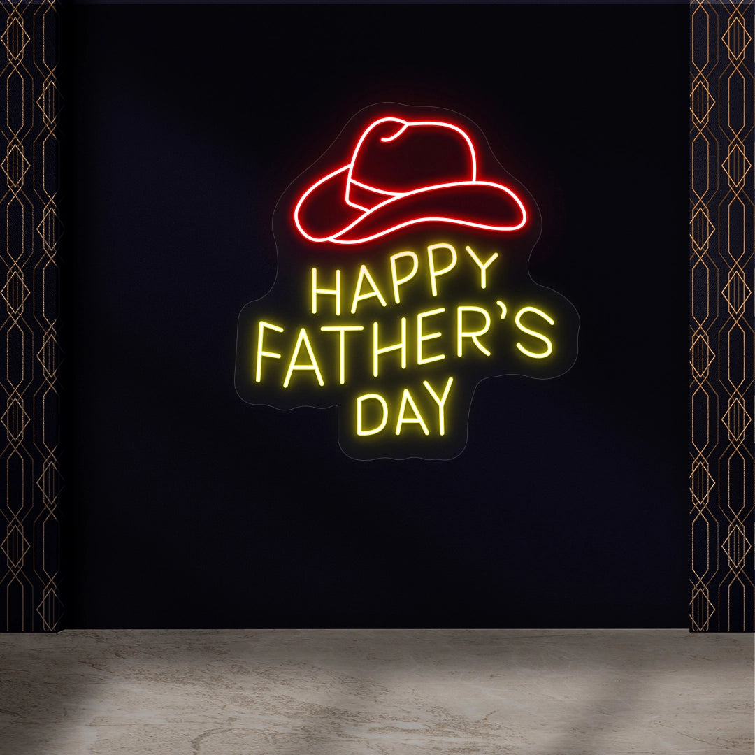 father's Day Neon Sign | Yellow