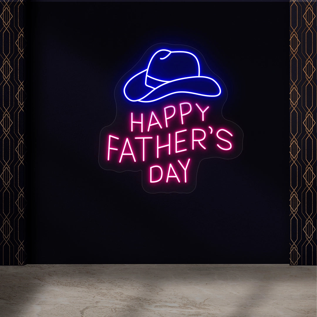 father's Day Neon Sign | Pink