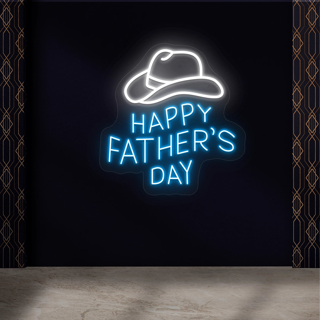 father's Day Neon Sign | Ice Blue