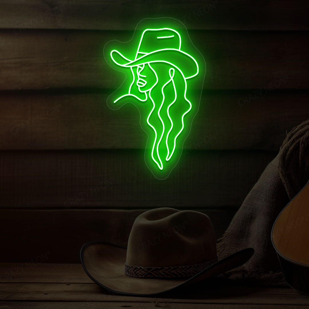 Cowgirl Neon Sign | Green