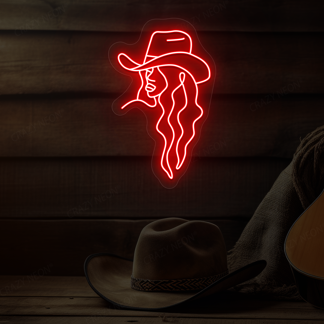 Cowgirl Neon Sign | Red