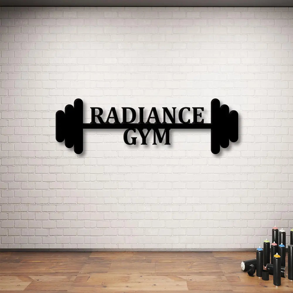 Personalized Dumble Gym Metal Sign