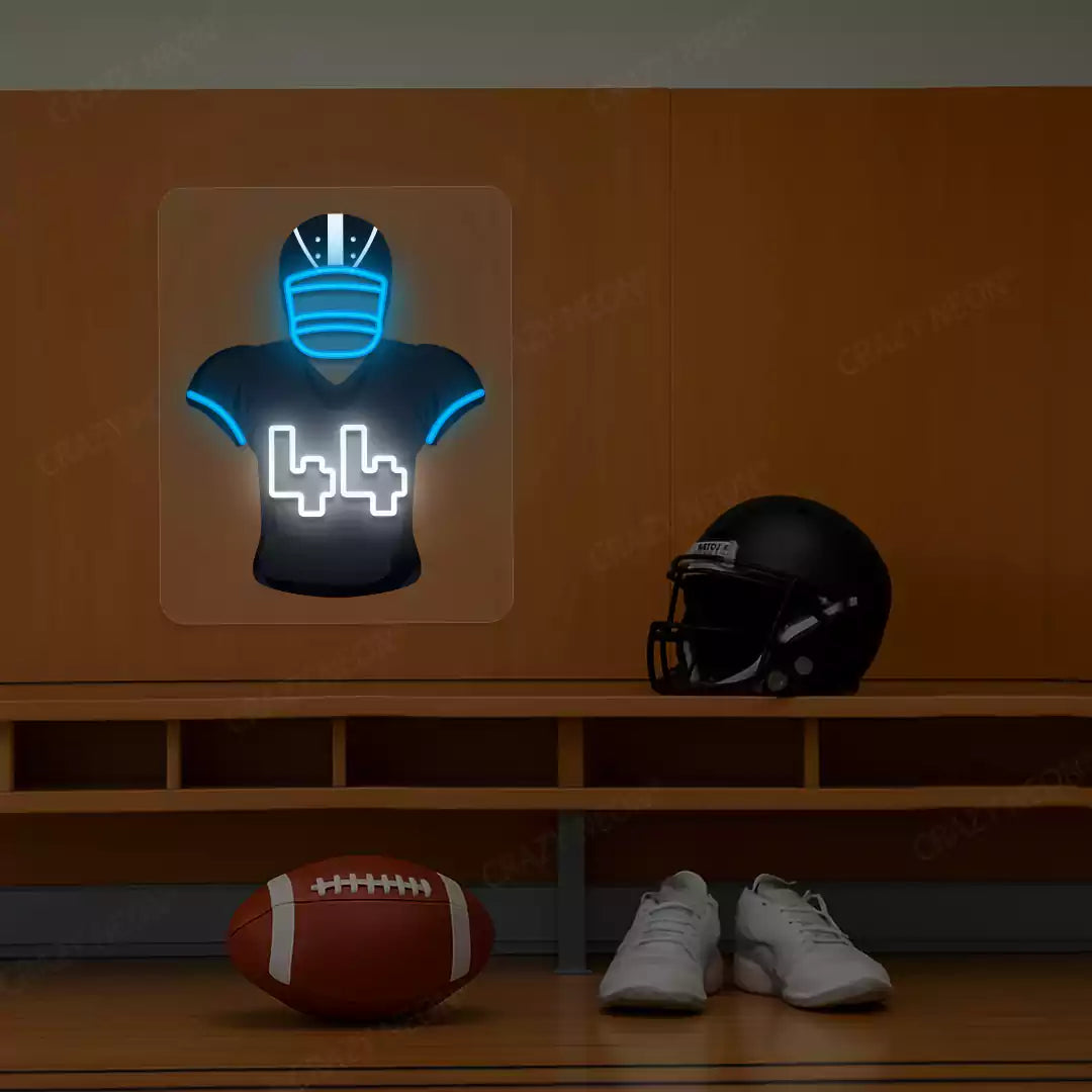 Jacksonville Walker 44 Jersey Football Neon Artwork