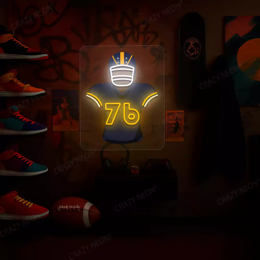 Los Angeles Alt 76 Jersey Football Neon Artwork