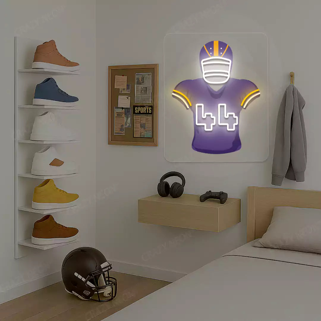 Minnesota Metellus 44 Jersey Football Neon Artwork