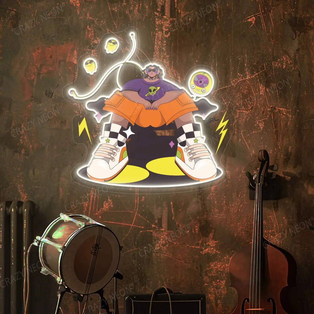 Vibe Check Mode Neon Artwork | Warmwhite