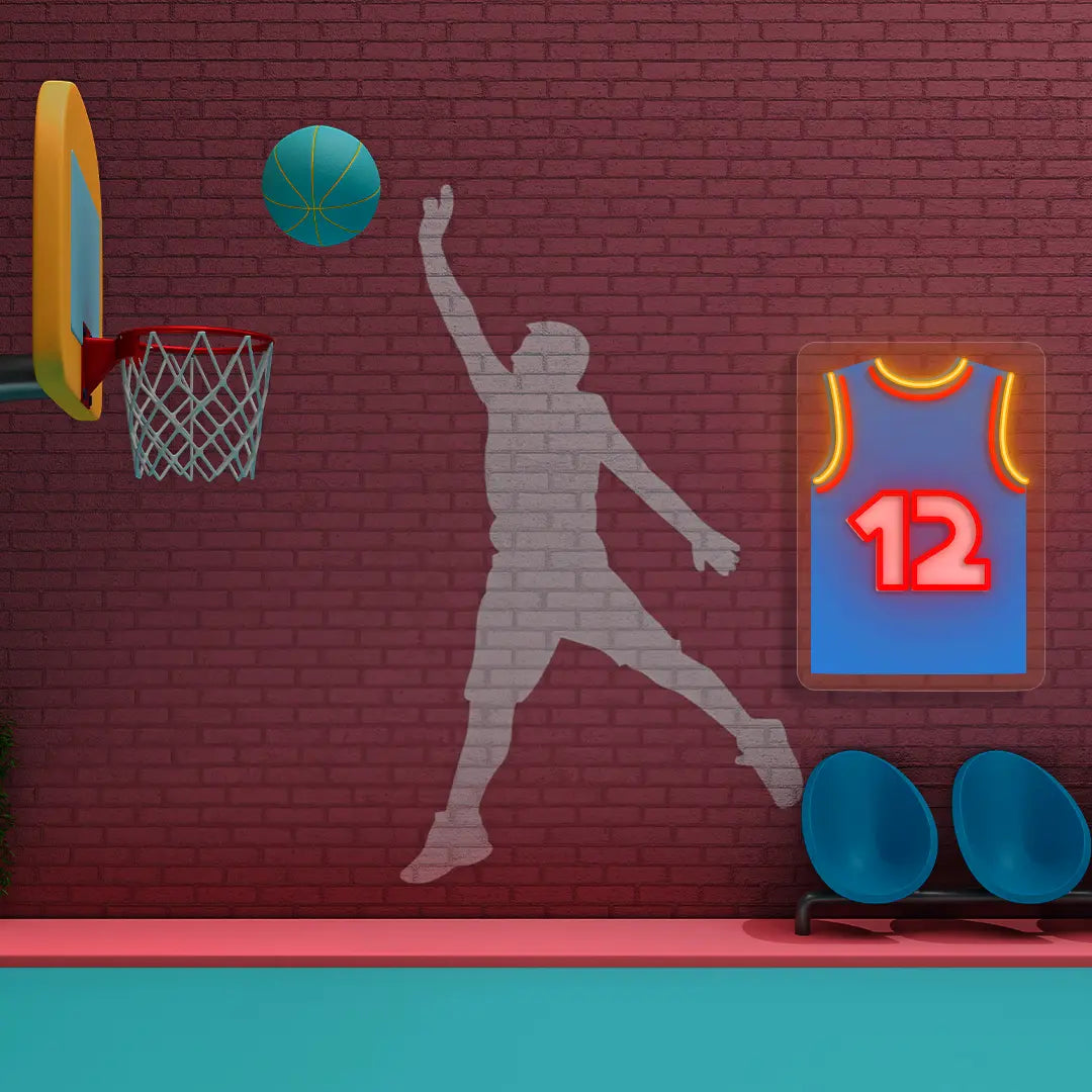 Oklahoma Sorber 12 Jersey Basketball Neon Artwork