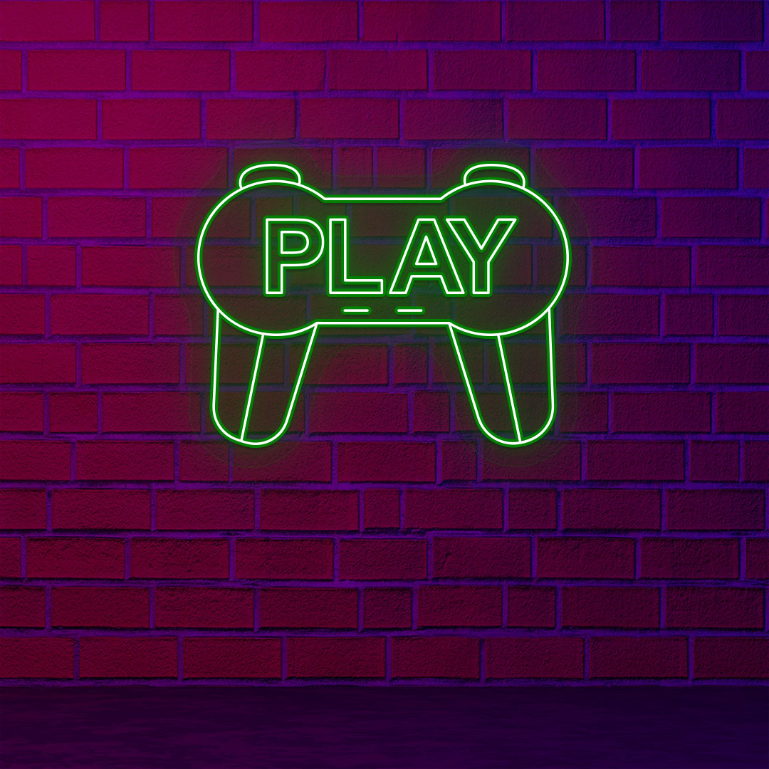 Play Gamer Neon Sign | Green