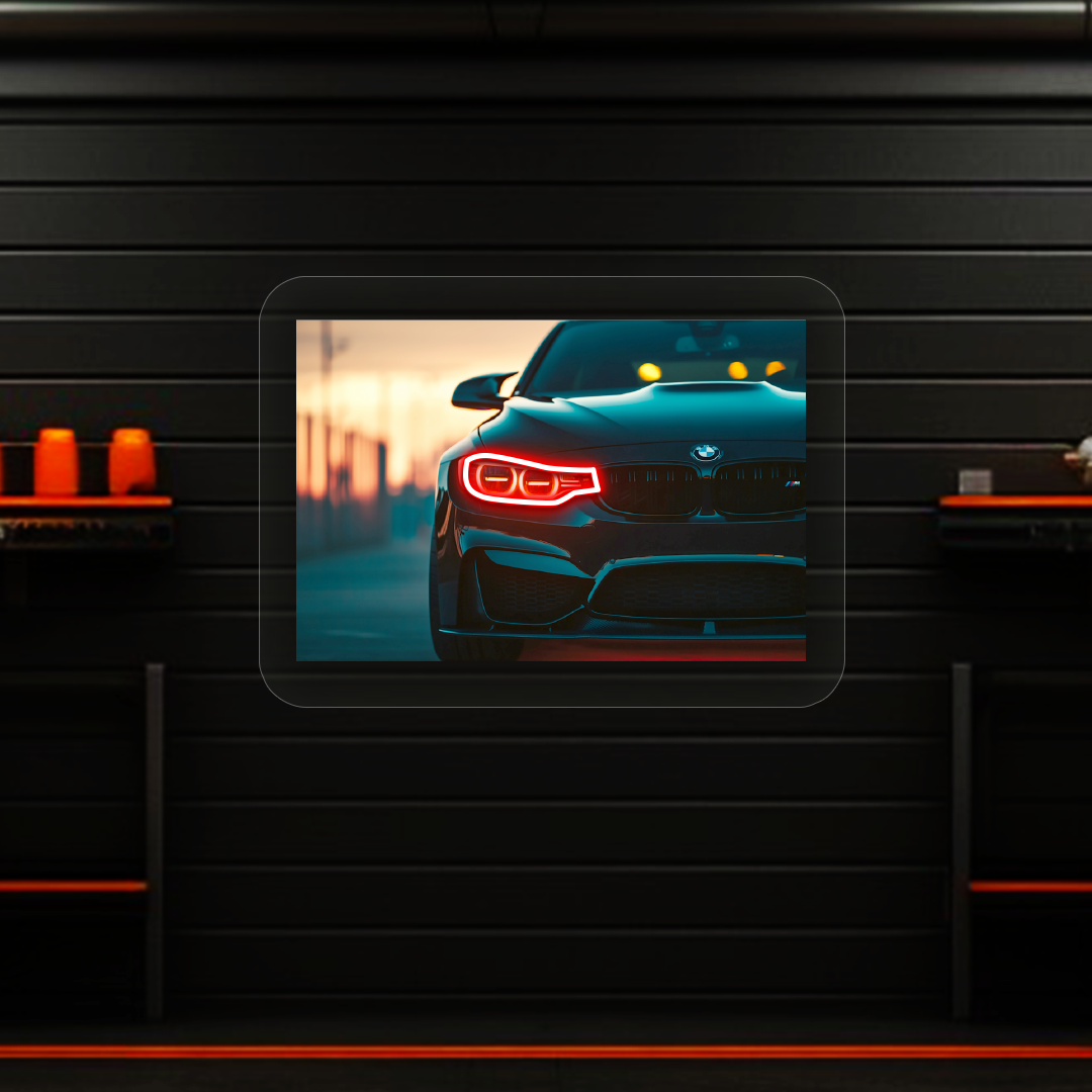 BMW F80 M3 Headlight Neon Artwork | Red
