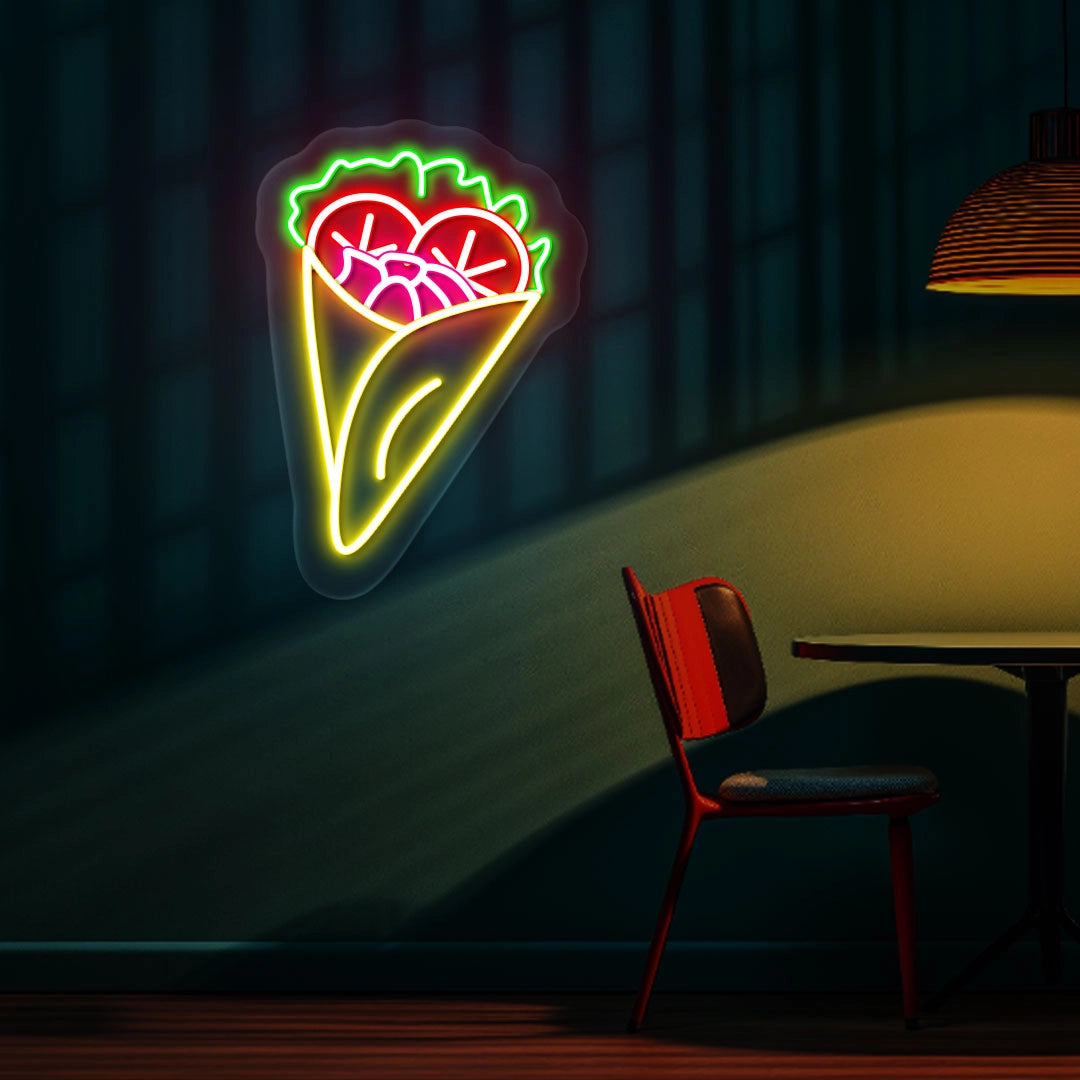 Wraps Neon Sign | Yellow