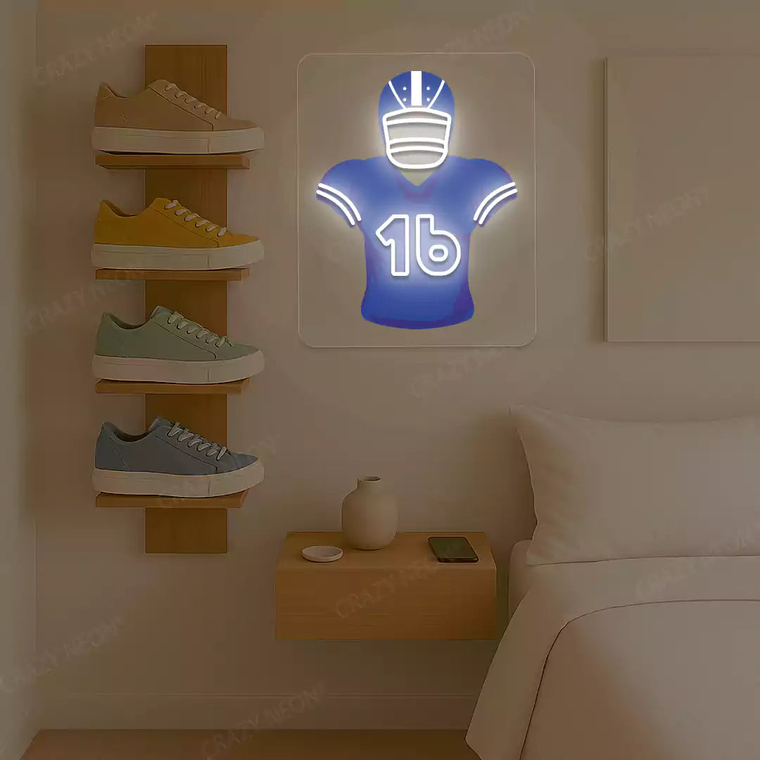 Seattle Lockett 16 Jersey Football Neon Artwork