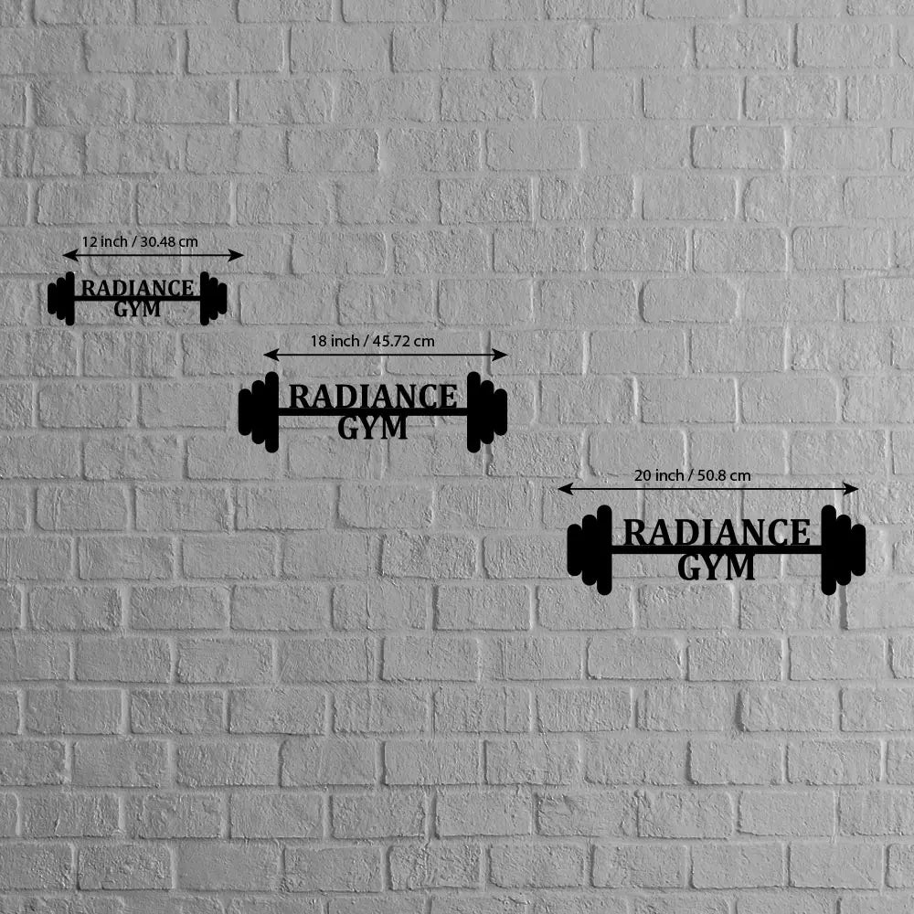 Personalized Dumble Gym Metal Sign
