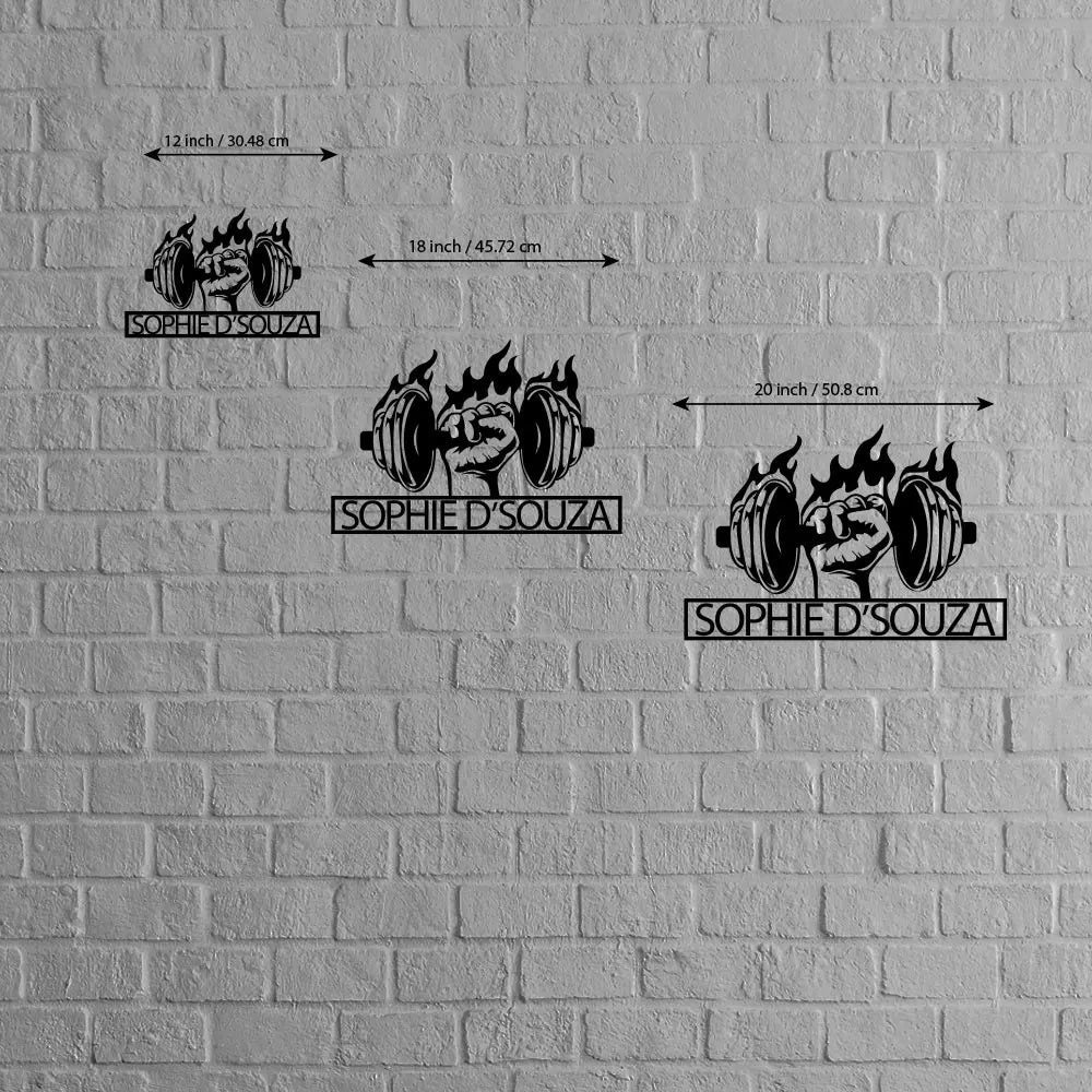 Hand With Dumble Custom Metal Sign