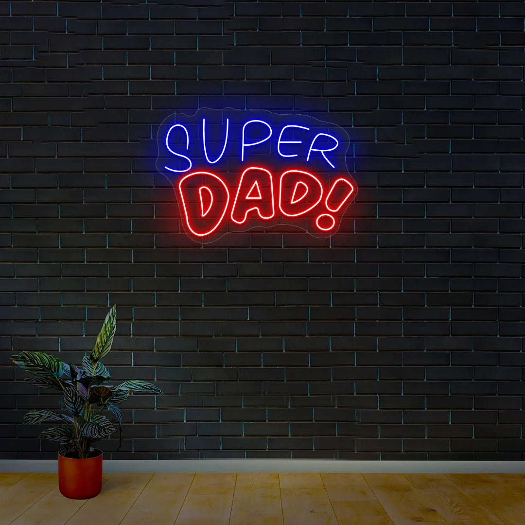 Super Dad Neon Sign | Red