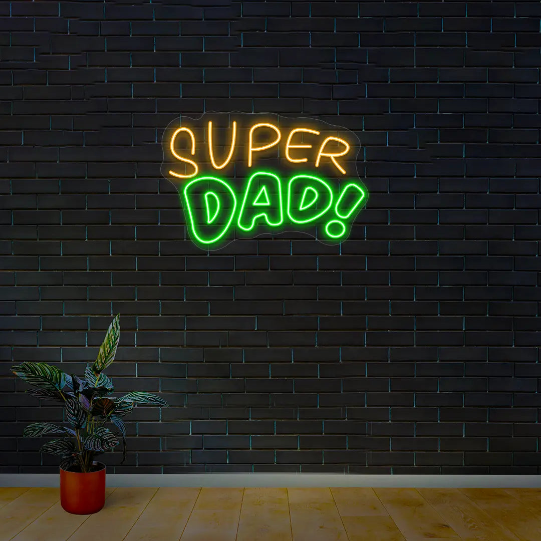 Super Dad Neon Sign | Orange