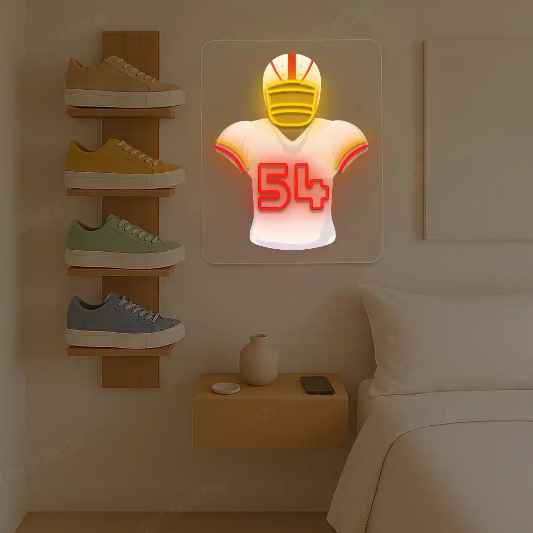 Tampa Bay David 54 Jersey Football Neon Artwork