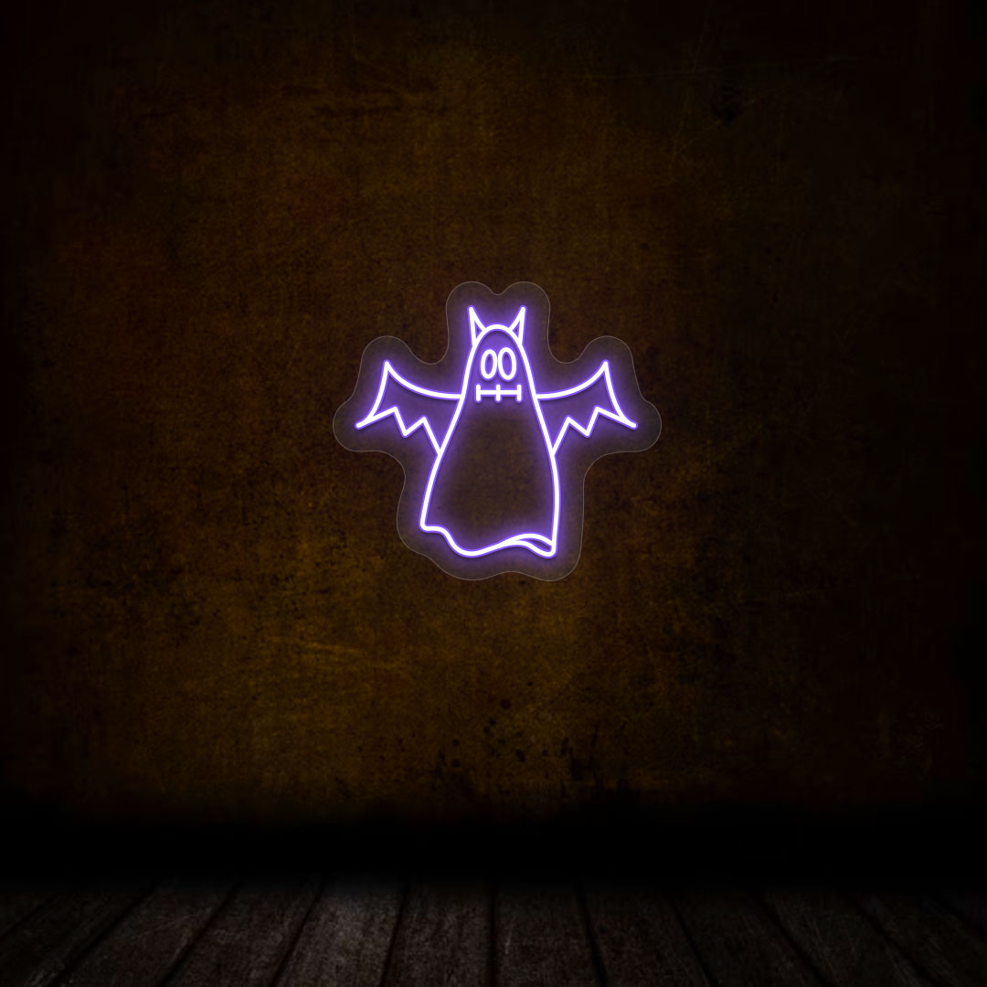 Scary Ghoul Neon Sign | Purple
