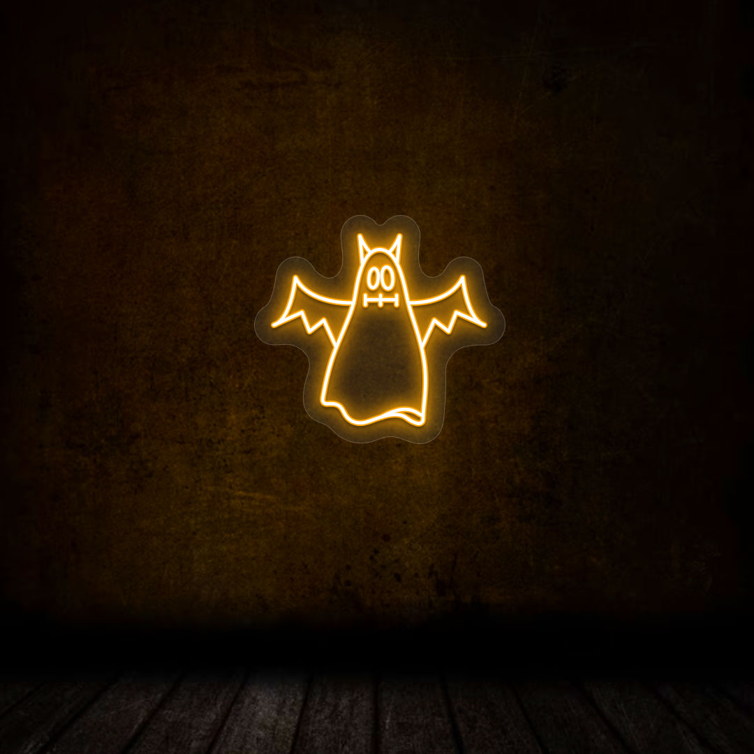 Scary Ghoul Neon Sign | Orange