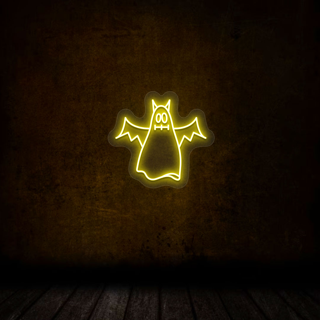 Scary Ghoul Neon Sign | Yellow