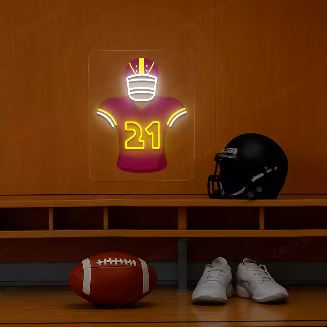 Washington Taylor 21 Jersey Football Neon Artwork