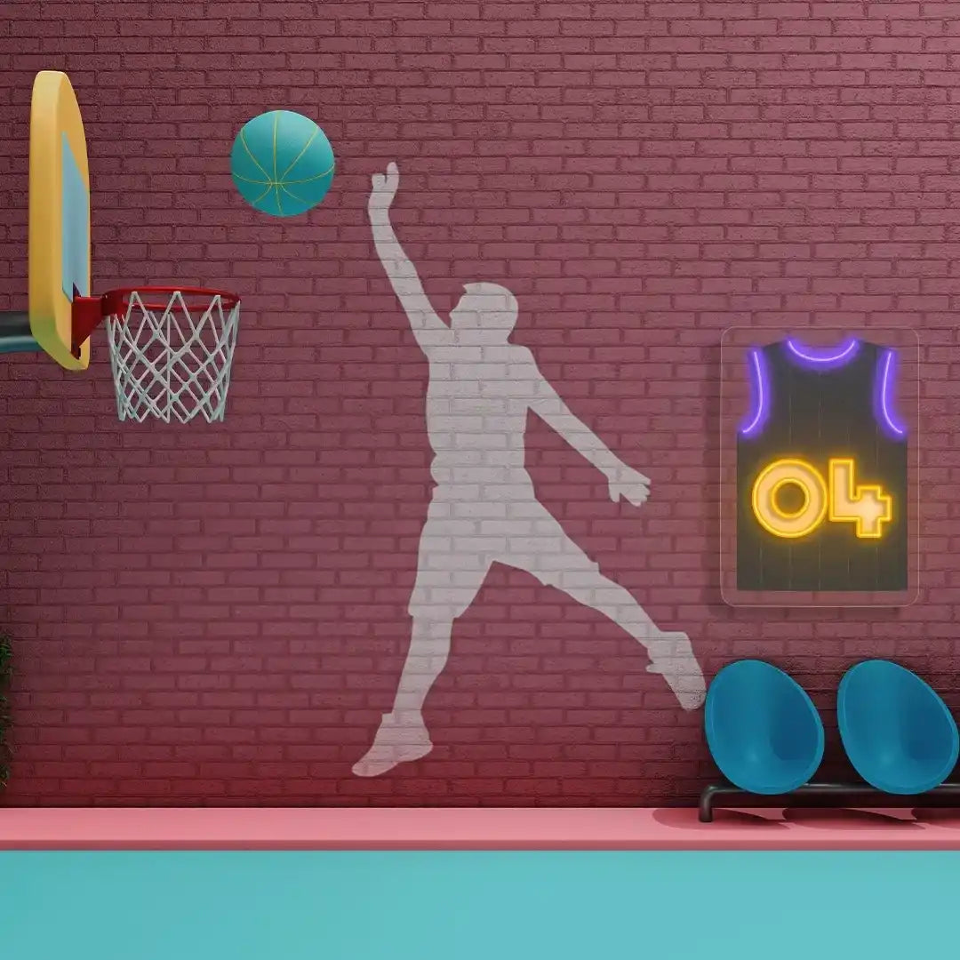 Toronto Barnes 04 Jersey Basketball Neon Artwork