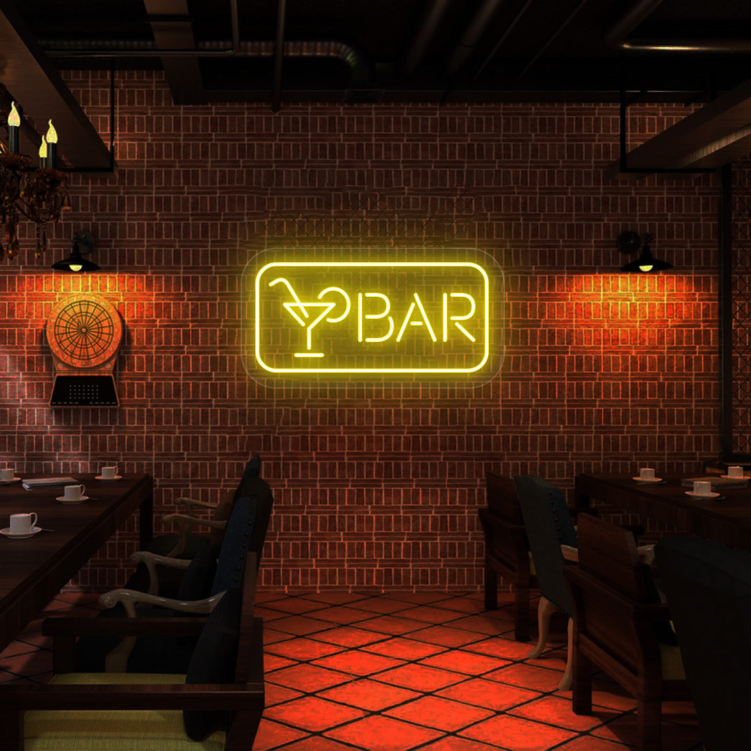 Bar Neon Sign | Yellow