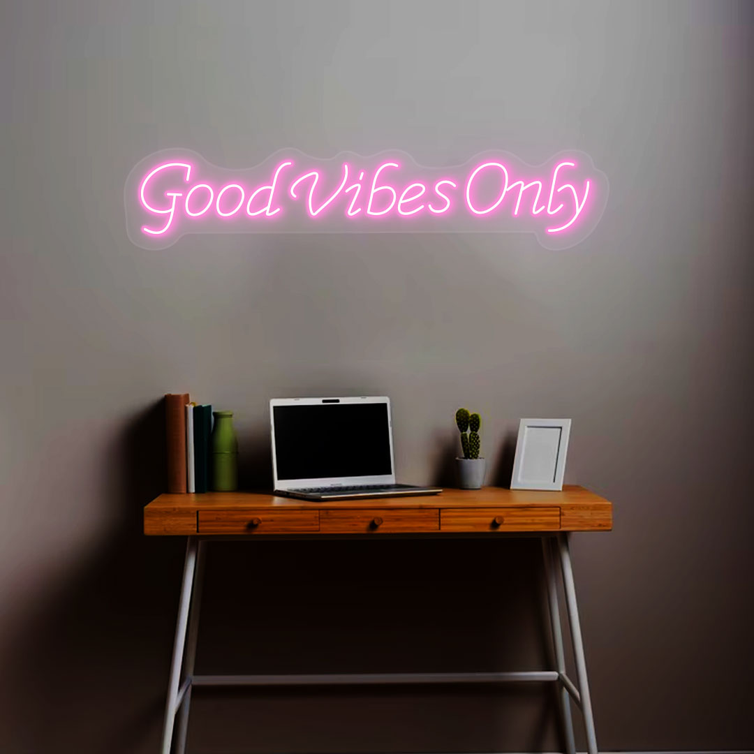 Good Vibes Only Neon Sign | Pink