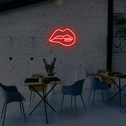 Red Lips Neon Sign