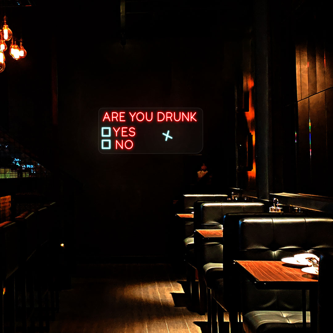 Are You Drunk Neon Sign | Red