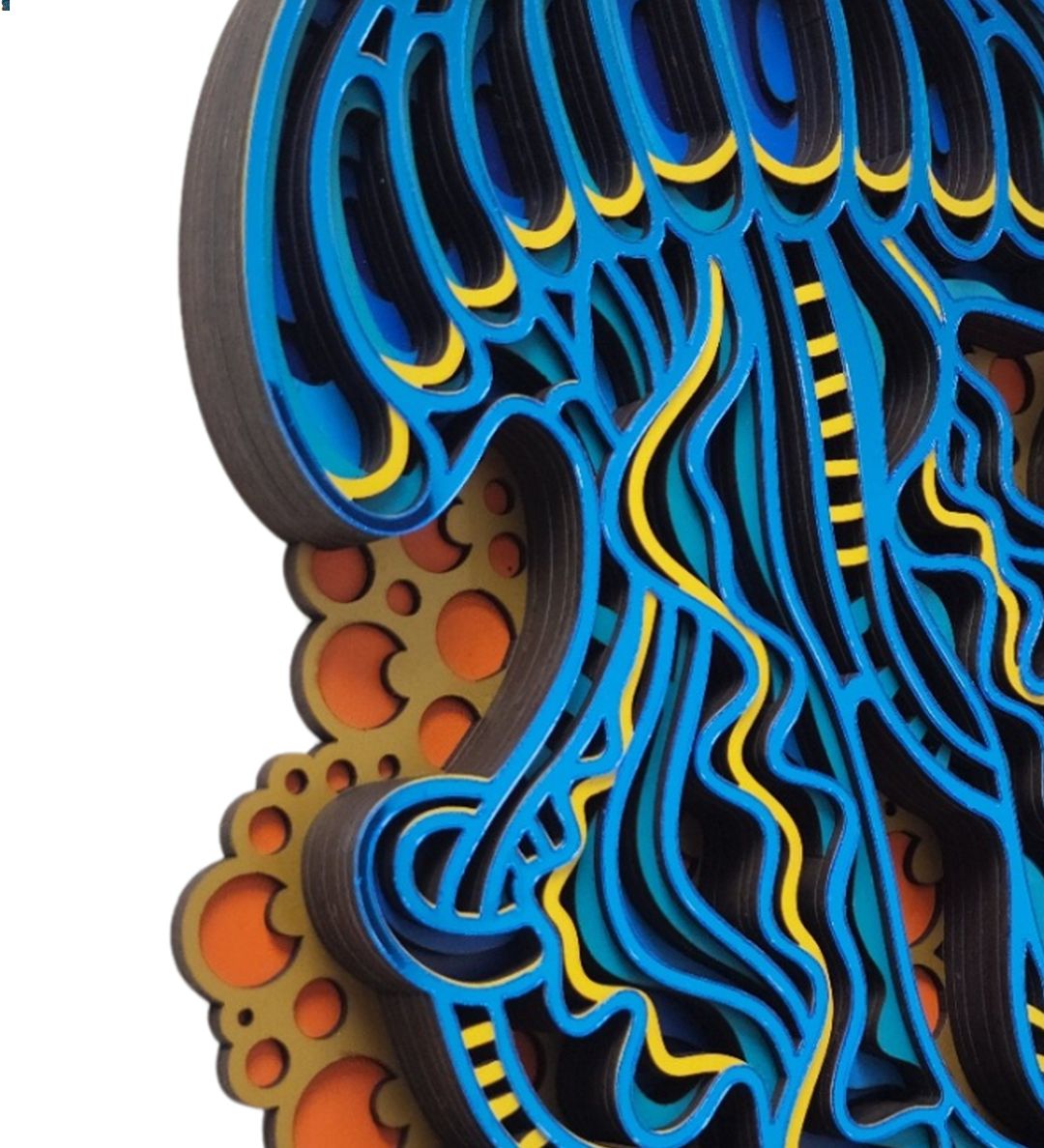 3D Jelly Fish Mandala Art Wall Decor - CNUS000249