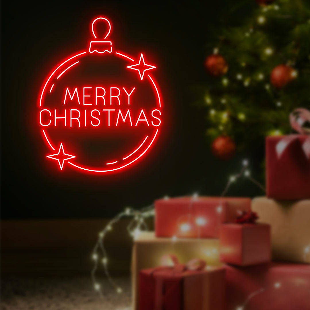 Merry Christmas Neon Sign | Red