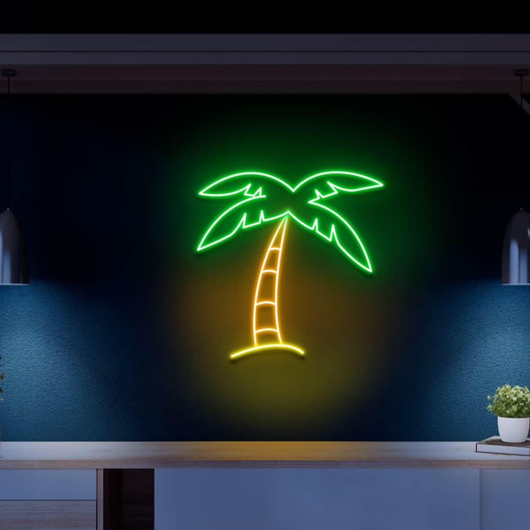 Palm tree deals neon light